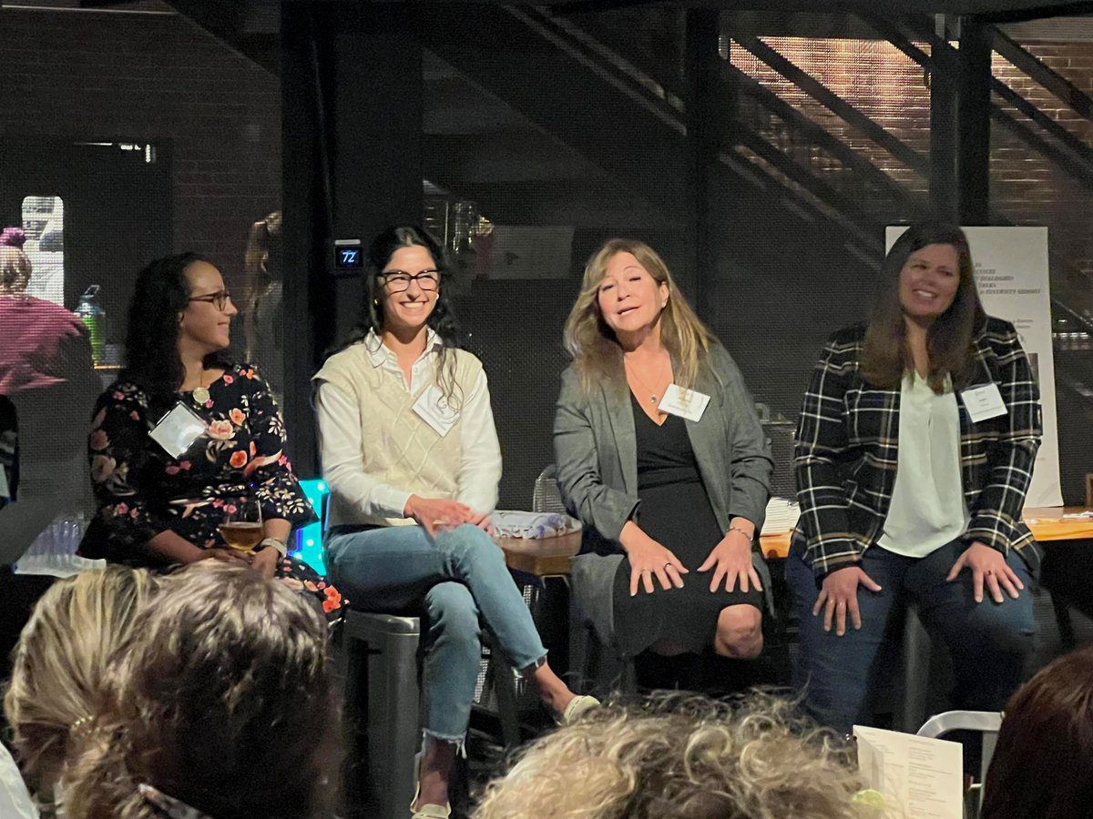 Scenes from last night's <a href="/AGCofMA/">AGC MA</a> BWiC/CFDI Open House as part of #ConstructionInclusionWeek @TFC_CIW at <a href="/trilliumbrewing/">Trillium Brewing</a>! <a href="/SienaConst/">Siena Construction</a>'s PM Jess Baccari joined her colleagues to share insights and rewards of committee membership &amp; advancing diversity in the construction industry!