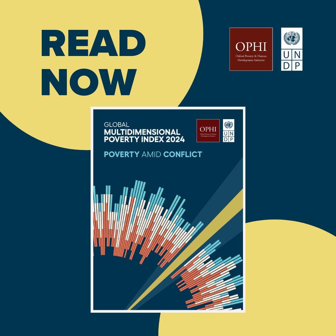 HDRUNDP's tweet image. 1.1 billion people today live in #MultidimensionalPoverty.

Half of them are under the age of 18.

See how we use data insights from our #MultidimensionalPovertyIndex with @ophi_oxford to target inequalities to #EndPoverty.
go.undp.org/MPI2024