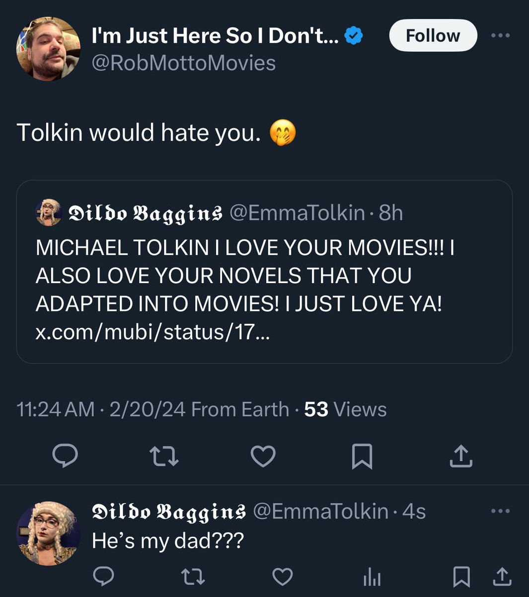 EmmaTolkin's tweet image. Happy birthday, Dad. I still love you even though some guy named Rob on Twitter let me know you’d hate me. 💕