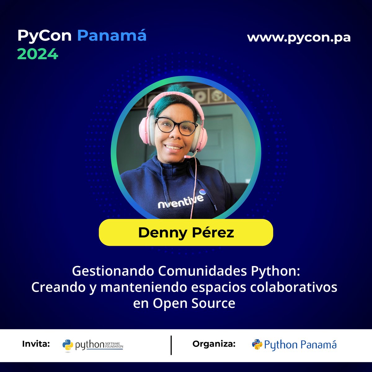 dennyperez18's tweet image. 📢 Hola Comunidad
Mañana estaré impartiendo una charla en #PyConPanamá 2024!🎉
Gracias a la comunidad de @PythonPanama  por la invitación. 🙌🐍

No te pierdas la conferencia con 3 días de charlas presenciales y un bloque de charlas en línea.🚀

🌐pycon.pa/2024/

#Python