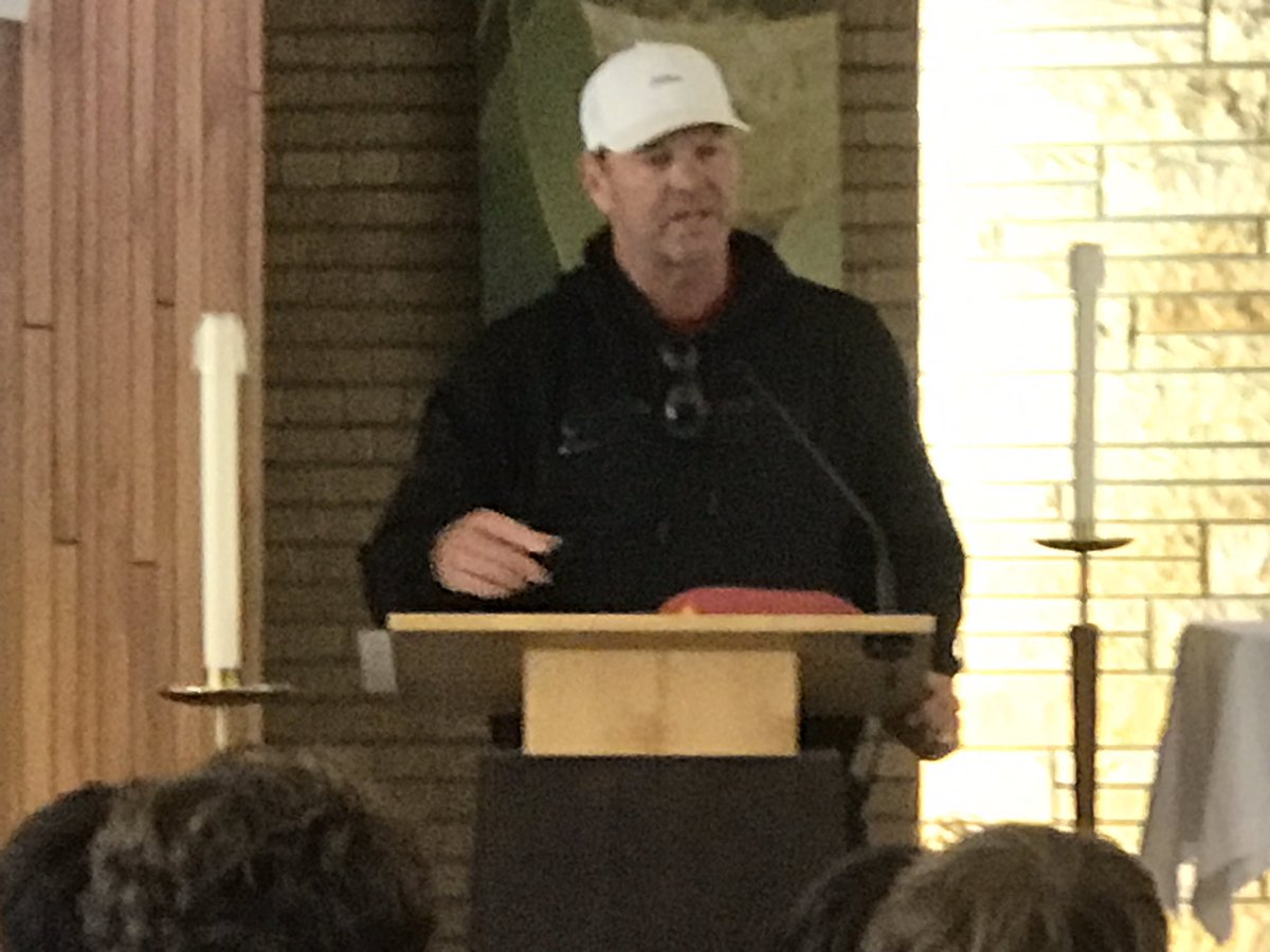 stxtigers_TFC's tweet photo. St. X would like to give a big thank you to Chris Redman for being our TFC speaker today. He encouraged us to choose friends that will hold us accountable and help us grow. He also reminded us that throughout all the highs and lows of life, our relationship with God remains true. https://t.co/wqLtpAgAOr