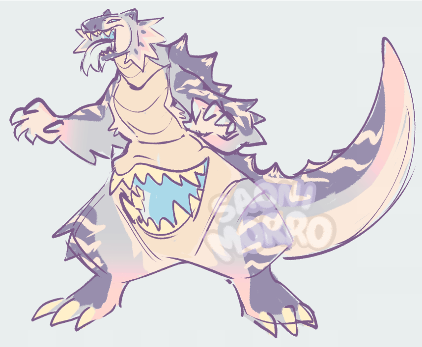 smollMorro's tweet photo. I return to the drawing board 💛
YCH is coming along nicely, and I came up with a new belly-mouth appreciation kaiju whom I love 🥰 https://t.co/P4XQLNivG7