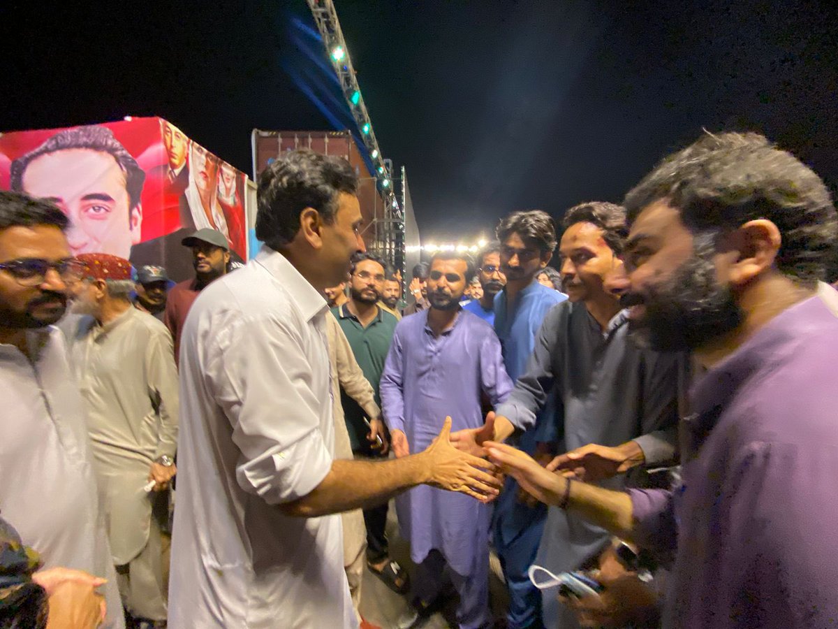 buriroGM's tweet photo. Provincial Minister for Irrigation &amp; Food Sindh @JamKhanShoro and General Secretary PPP Sindh Mr Waqar Mehdi visited the Jalsa Gah, all arrangements have been finalized. Welcome Chairman PPP @BBhuttoZardari at Hyderabad. https://t.co/yDGc2Dhtiv