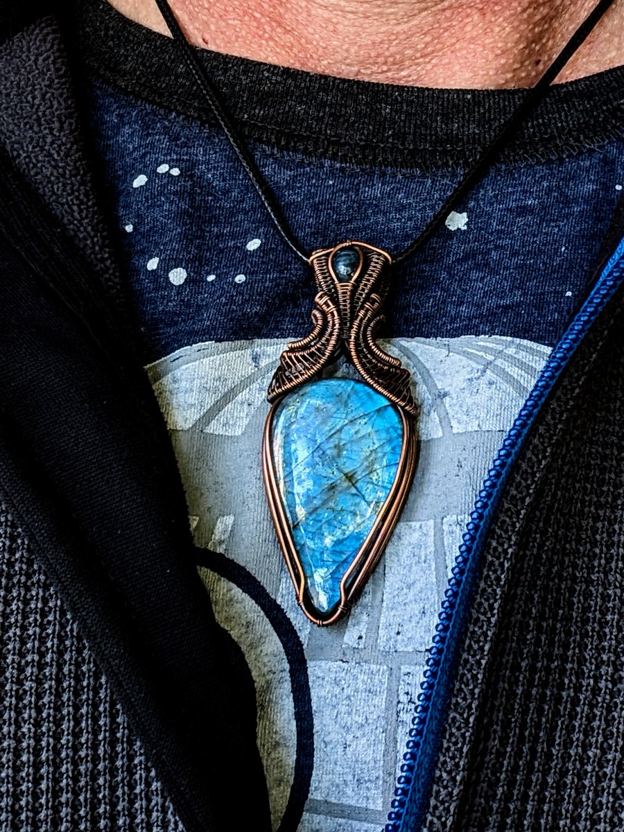 WiseHermitKing's tweet photo. Yay! Got my package in from @MeganLeigh0897 today. This is my first ever unboxing video and there were so many things it took 10 minutes. Lol. Worth it! These pendants are spectacular. I will be making a custom beaded necklace for each one. And then I am enchanting each with a little bit (or a lot) of magic. 😉