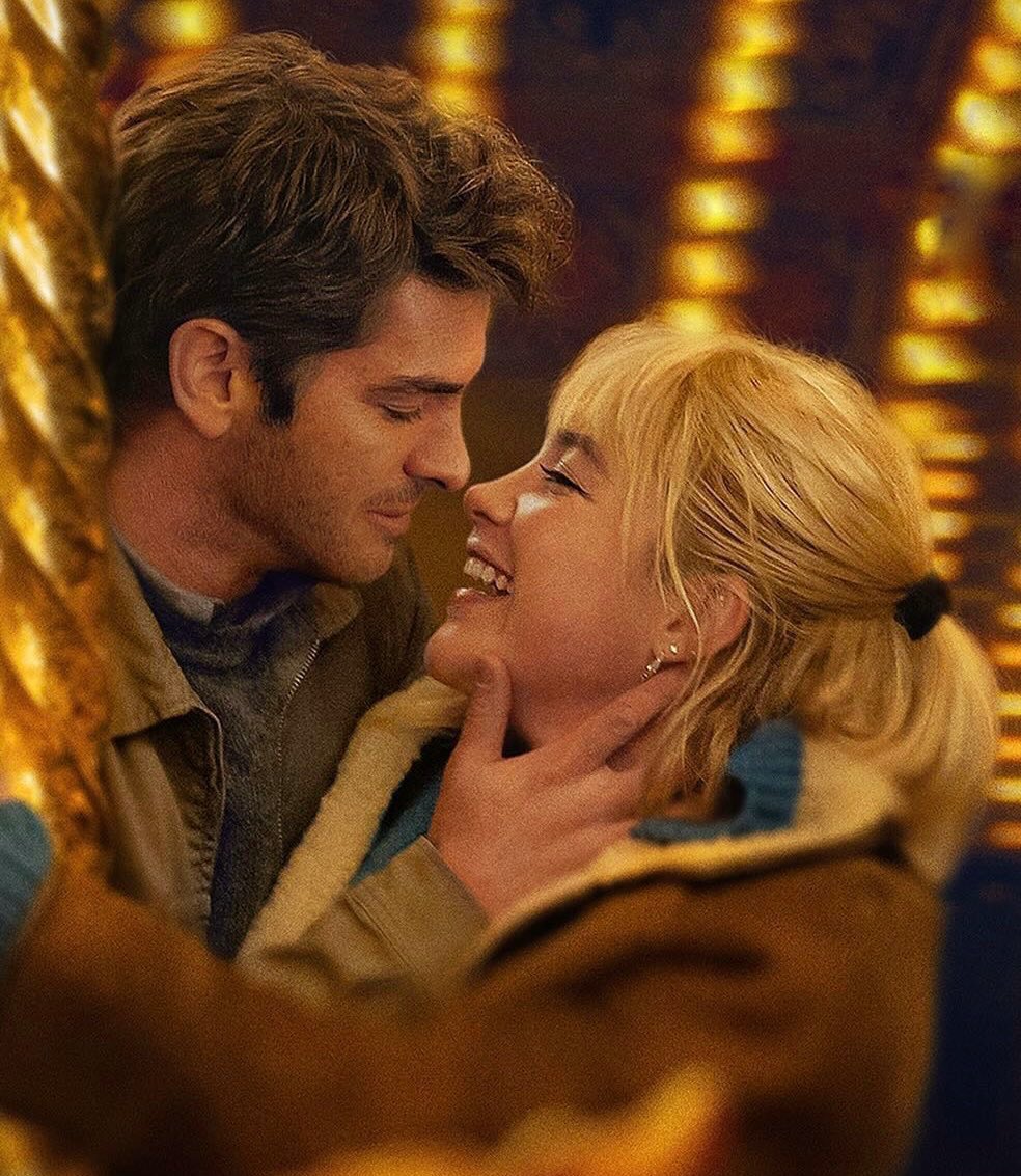 dunesmessiah's tweet photo. so today I saw ‘we live in time’ at the london premiere and let me just say florence pugh and andrew garfield have the most electrifying romantic chemistry I have seen on screen in a long time… andrew watching it with us was a lovely bonus https://t.co/s75cVyyo1h