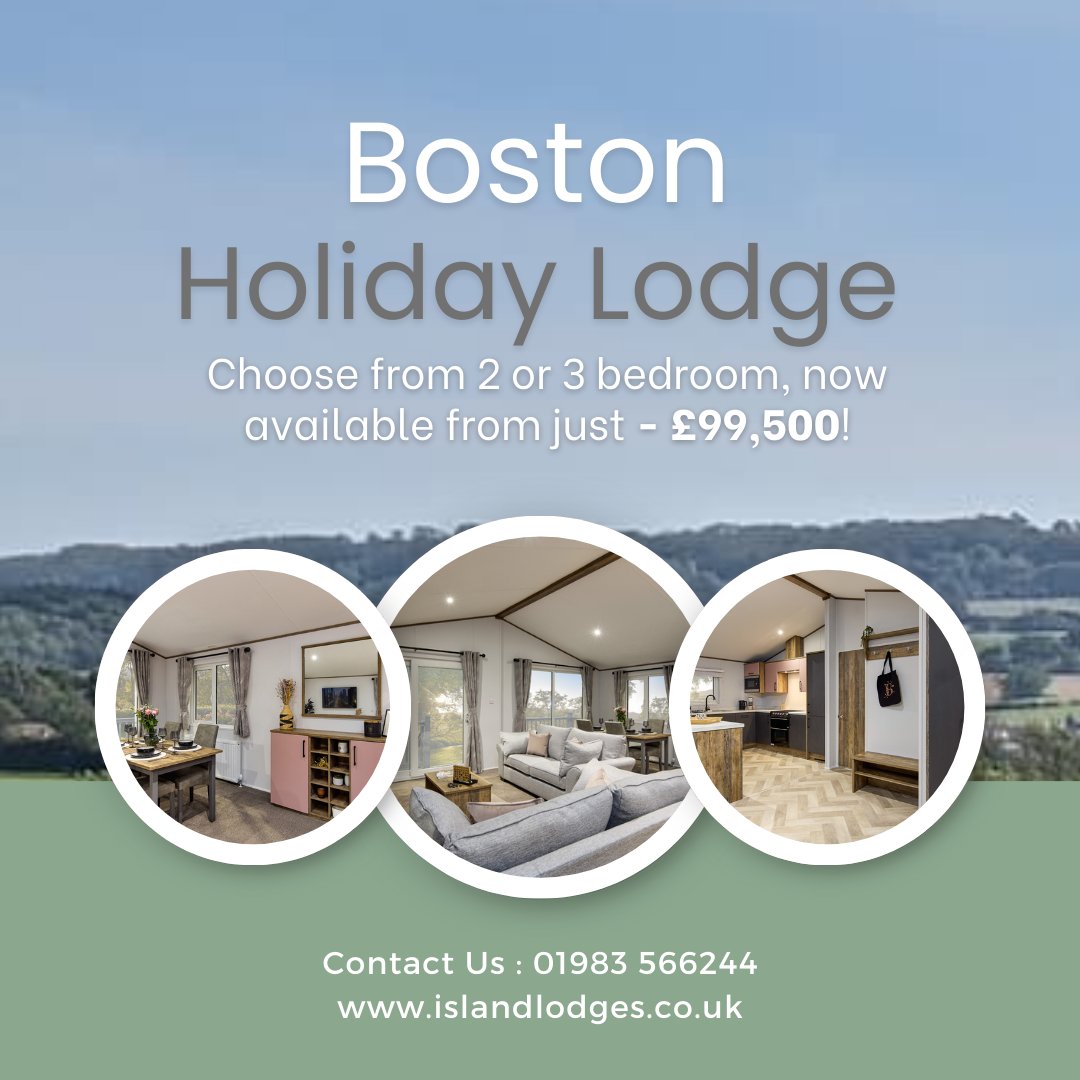 Discover The Boston - your ideal holiday lodge on the Isle of Wight! 🌿 

With its stylish design, spacious interior, private parking, and garden, it’s perfect for your relaxing escape. 

Don’t miss out - explore more on our website! bit.ly/3TlYDfJ 🔗

#isleofwight #iow