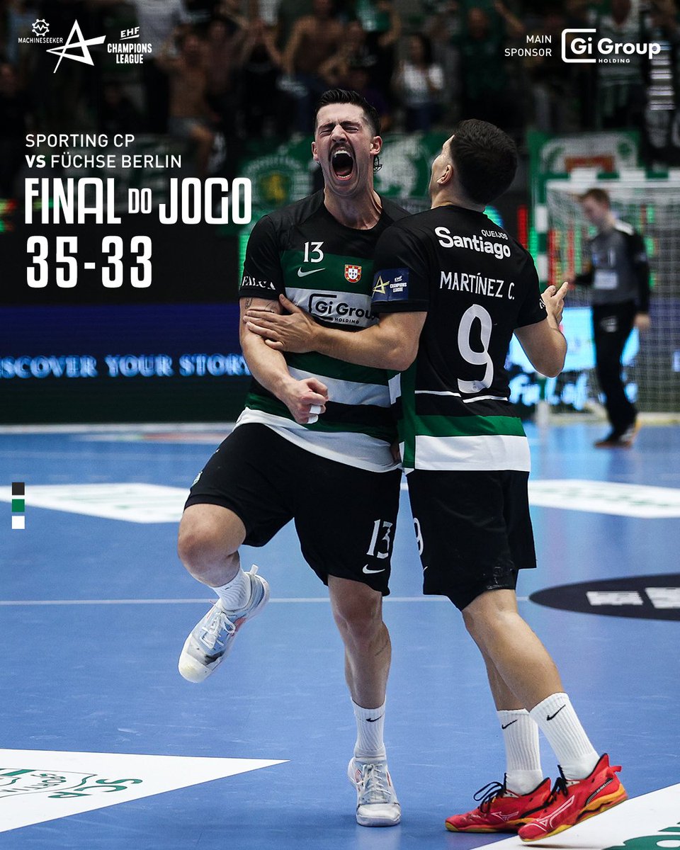 SCPModalidades's tweet photo. #AndebolSCP | ⏹️ Os Leões derrotam o Füchse Berlin e continuam INVENCÍVEIS na @ehfcl 👏
🟢 35-33 ⚪ // #SCPFB #ehfcl
