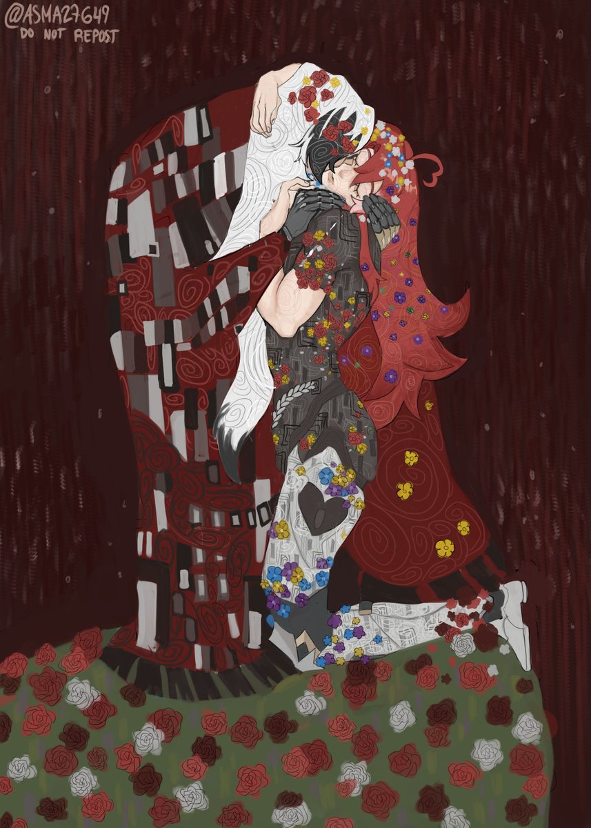 ASMA27649's tweet photo. The Kiss (lovers)

ref. By Gustav Klimt

#Argenthill #Bootgenti #HSR #HonkaiStarRail # https://t.co/aw7PueFZXw