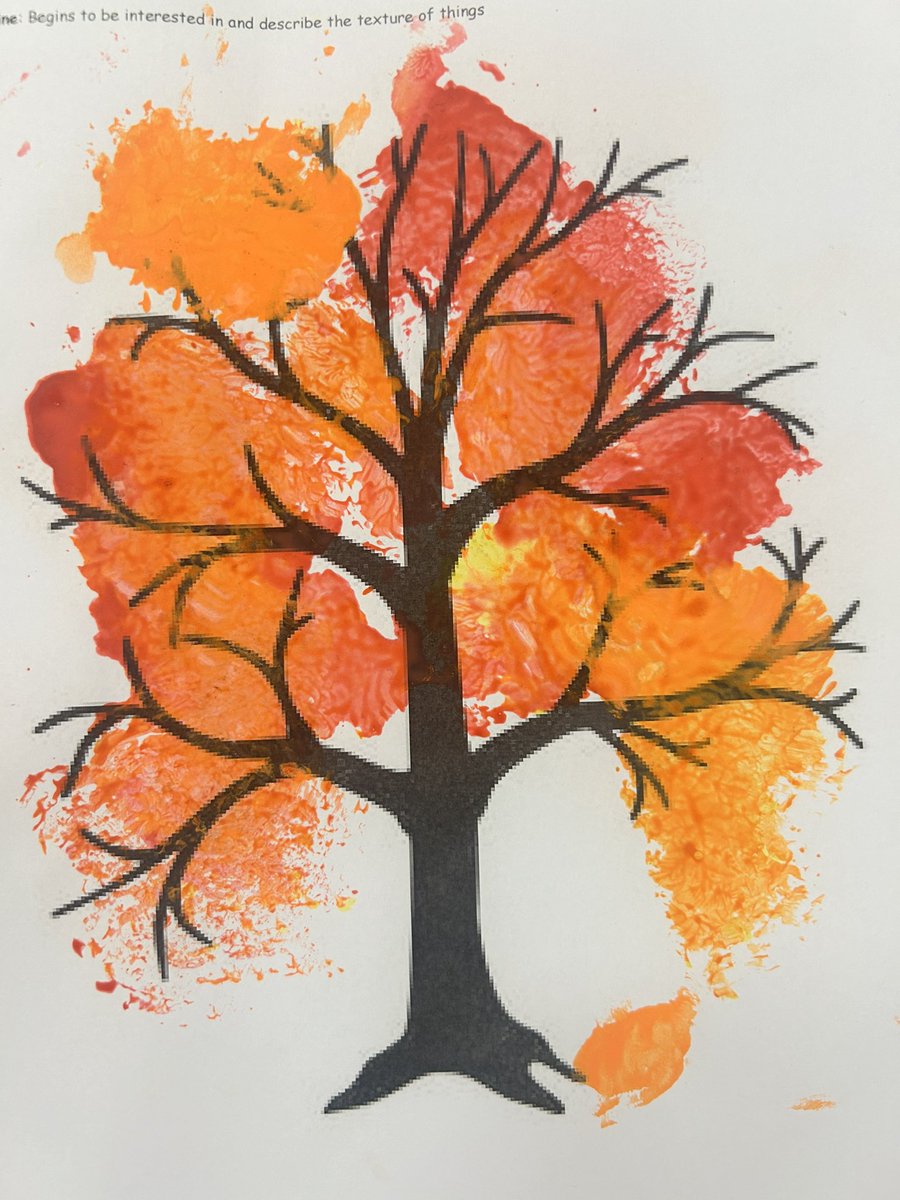 class2stmarys's tweet photo. Just some of our fabulous autumn tree paintings from this week. We created these using different media for the amazing texture. @stmarysderby https://t.co/M4ZiLyCmsN