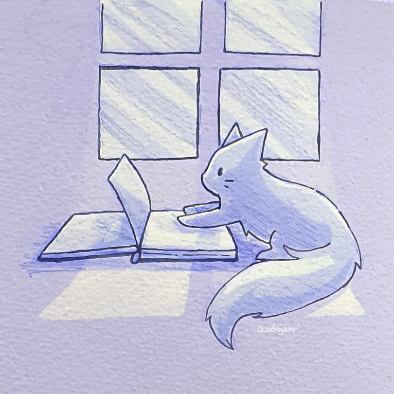 #Inktober2024 #Inktober #InktoberDay17

It's a cat on a journal uwu