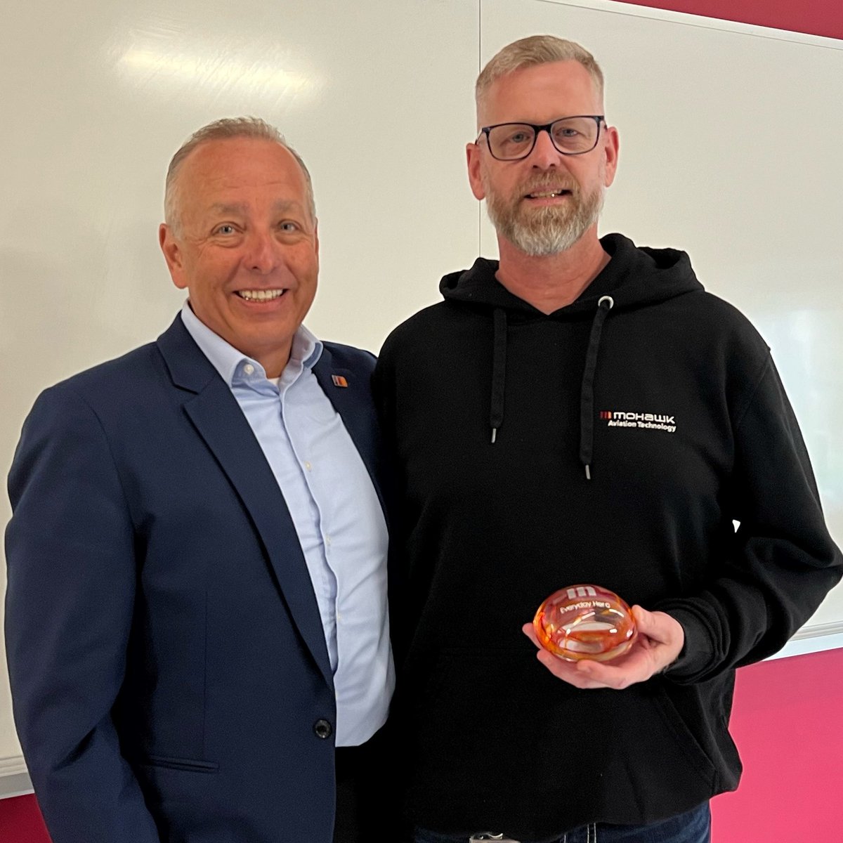 I awarded Aviation Technologist Adam McIntyre a <a href="/MohawkCollege/">Mohawk College News</a> Everyday Hero award this week. Adam is quick to help colleagues and goes the extra mile to assist students and ensure they have the proper tools and safety materials for assignments. Thanks for your commitment, Adam