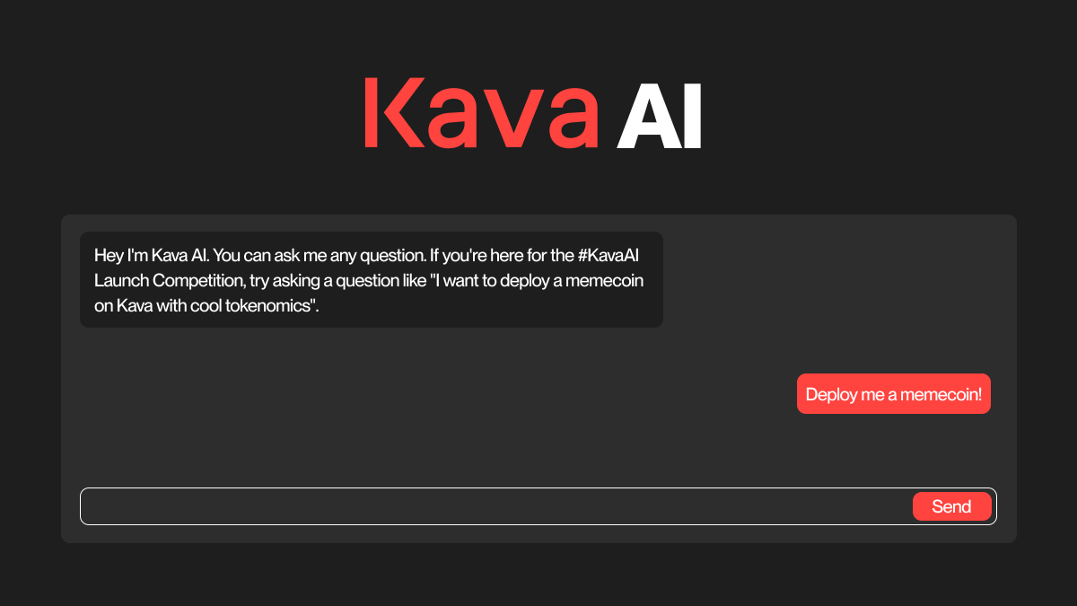 KAVA_CHAIN's tweet photo. Ever wanted your own memecoin but didn't know where to start? 🤔

Kava AI streamlines the process with our AI Chatbot

Create and deploy your personal memecoin on a top DEX on Kava in minutes

Start meme-ing today! https://t.co/NYMa4efDas