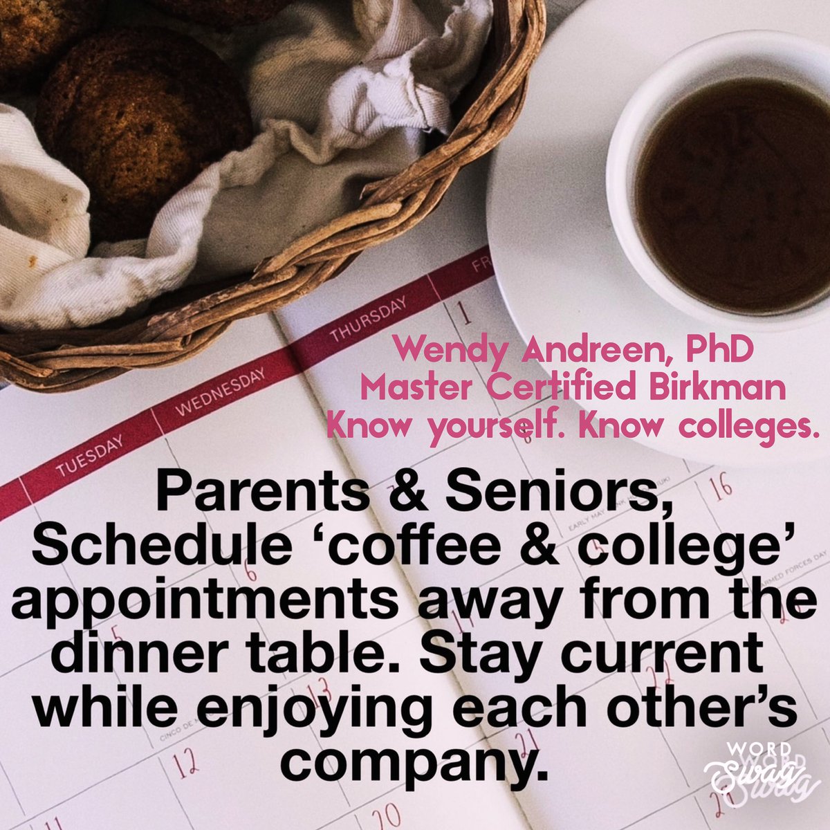 AndreenWendy's tweet photo. Keep ‘shop-talk’ with your #senior away from dinner time. Unless your #senior wants to  talk about his/her #college process, this is not the time to interrogate.  Enjoy being with each other now. This time next year they will be away at school. 💛 https://t.co/Q0FtCTFwT1