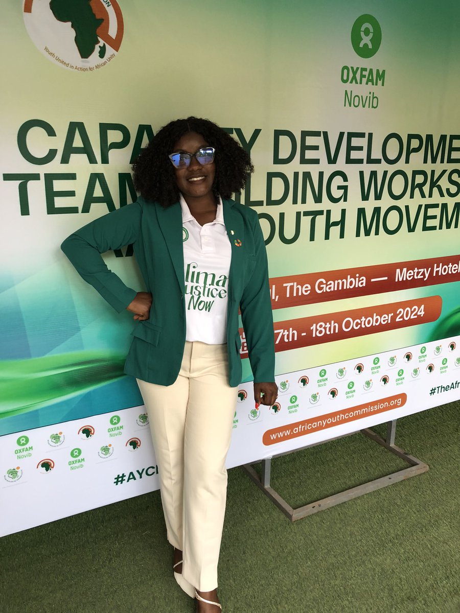 nicanor_dorcas's tweet photo. It was an exciting Day 1 at the Pre-COP29 and Capacity development and training workshop in Banjul, The Gambia organized by African Youth Commission and @oxfamnovib
Gained a lot of insights from expert facilitators, looking forward to more tomorrow. #AACJ #AACJProject https://t.co/yeDAaG2FtR
