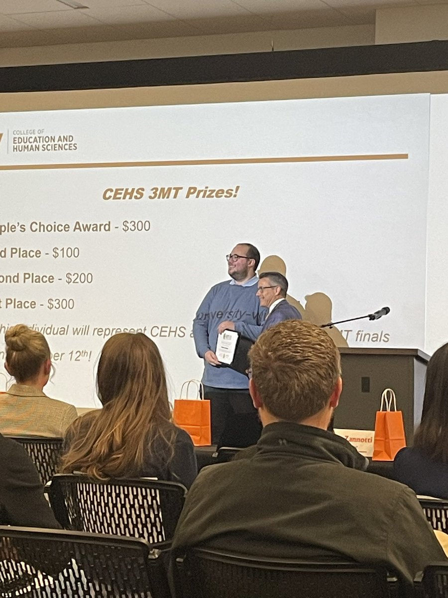 McKaleDavis's tweet photo. Incredibly proud of my PhD student @CameronJCardona for his People’s choice award and 2nd place overall finish at the college’s 3 minute thesis competition 🥹👏🏼👏🏼
Now, get back to the lab 😏 https://t.co/wicE59LlWQ