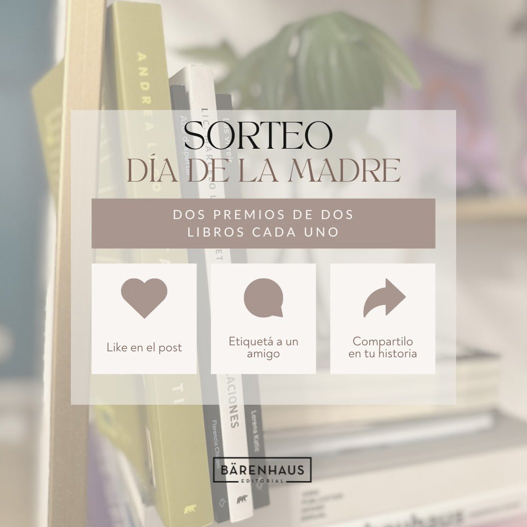 ¿Cómo participar?

1️⃣ Síguenos en @editorialbarenhaus
2️⃣ Dale like a este post
3️⃣ Etiqueta a dos amigas/os que adorarían estos libros
4️⃣ ¡Comparte en tus stories para más chances de ganar!