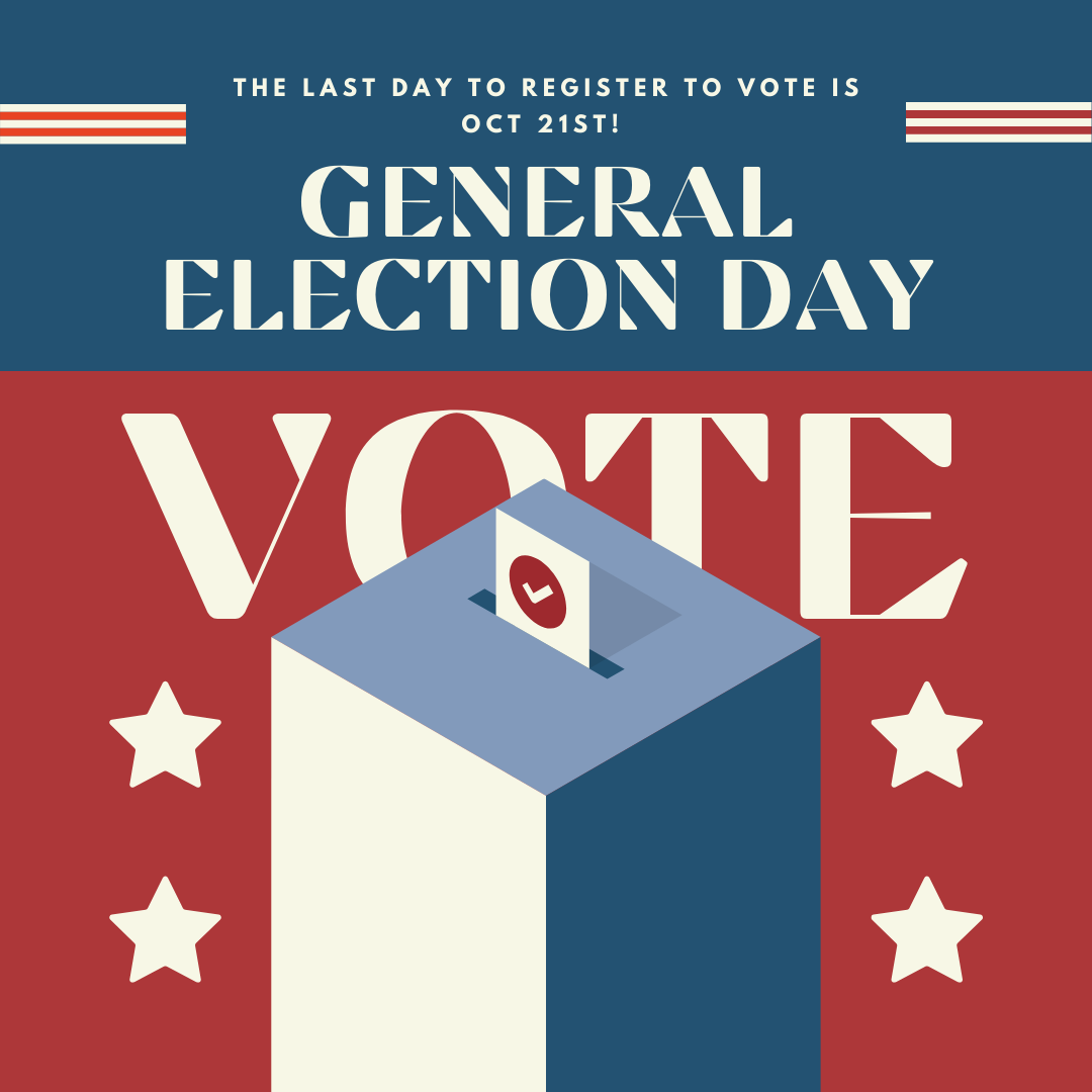 AlabamaEagle's tweet photo. Don't forget, the last day to register to vote is October 21! If you haven't done it already do it now! #faithfamilyfreedom https://t.co/HsKFfABHp6