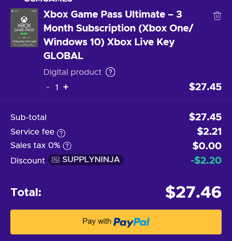 🔫 Black Ops 6 comes FREE with Xbox Game Pass Ultimate!

Get 3 Months for just $27.99 (List: $60)
Use code: SUPPLYNINJA
bit.ly/4dulHRr #ad

✅ Stackable up to 1 year!
✅ VERIFIED LEGIT!
✅ Get your code Instantly!