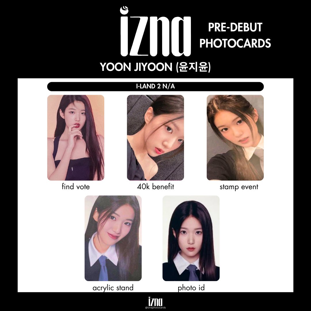 🖤 IZNA PRE DEBUT / I-LAND 2 PHOTOCARD TEMPLATE
