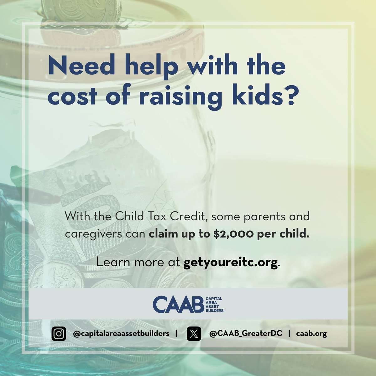 Worked in 2023? You could claim up to $2,000 per child from the #ChildTaxCredit. Don’t miss out! Visit GetYourEITC.org to find out more about how to get your credit and others you may qualify for.