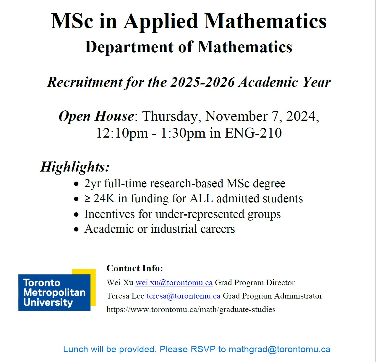 Toronto Metropolitan University Mathematics on X: &ldquo;Thinking about 