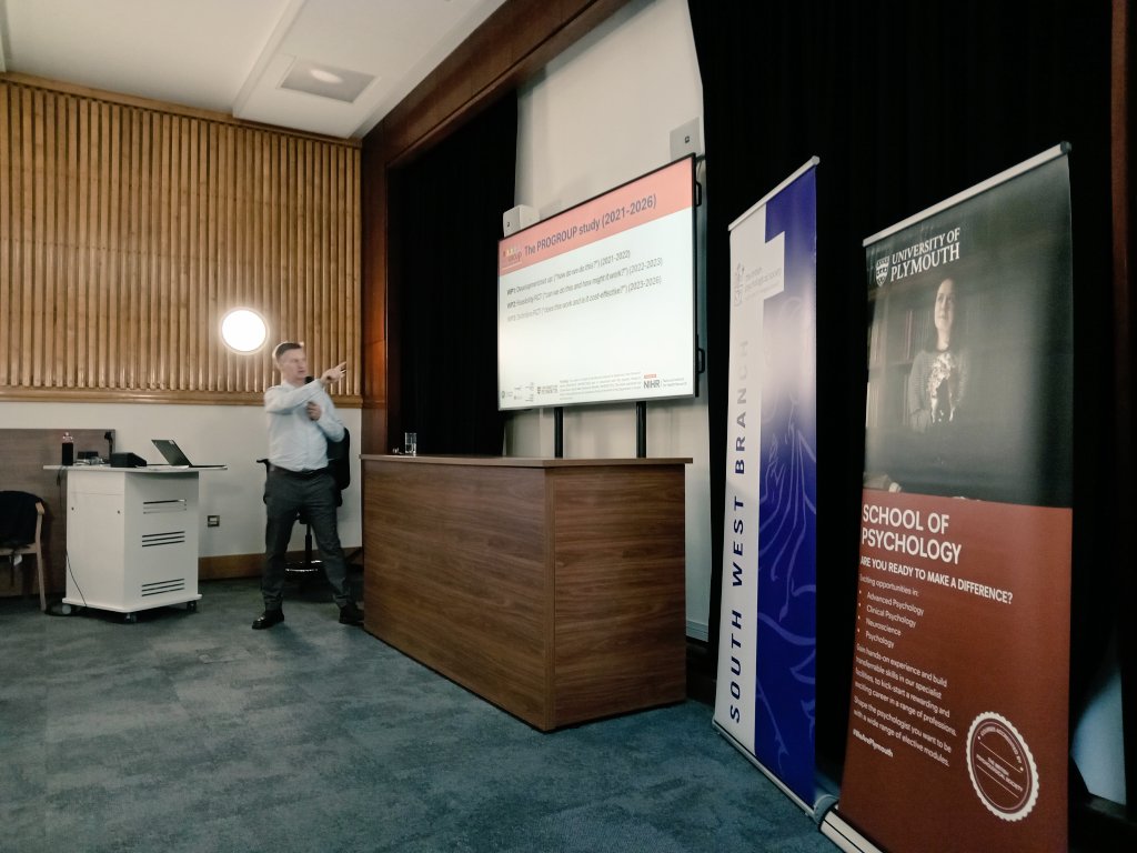 PROGROUPStudy's tweet photo. Brilliant networking event in collaboration w/ @BPSSouthWest sharing how we applied psychology to designing, developing &amp; evaluating PROGROUP, a group-based behaviour change intervention for people living w/ obesity.

Thank you to organisers, &amp; all who attended!

#PROGROUP https://t.co/UBWBpTHb93