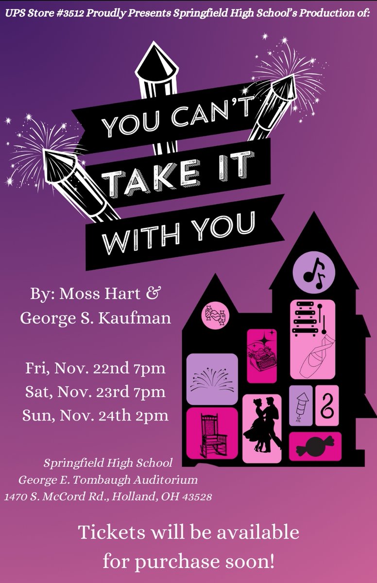 We are so excited for the show! The cast and crew are working furiously on putting everything together!