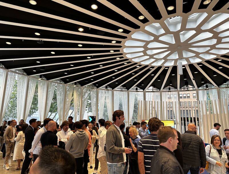 Our team had a great time at the The GenAI Collective Event sponsored by SVB. Kai-Fu Lee had all eyes on him! Great innovator and speaker! #SFTechWeek #AI #Superpowers #Future #Tech #Humanity #Startups