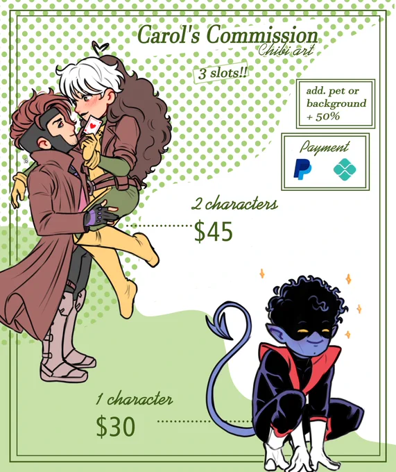 💚C0mmission open - chibi art💚
Rt + fav pls 🙏 