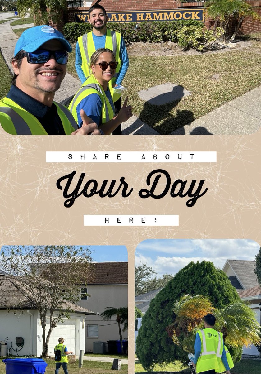Team Lee Vista is out and about, spreading the magic of <a href="/ATT/">AT&T</a> #Fiber in Kissimmee! Connecting homes with blazing-fast internet, one doorstep at a time. 🚀 #FiberRevolution