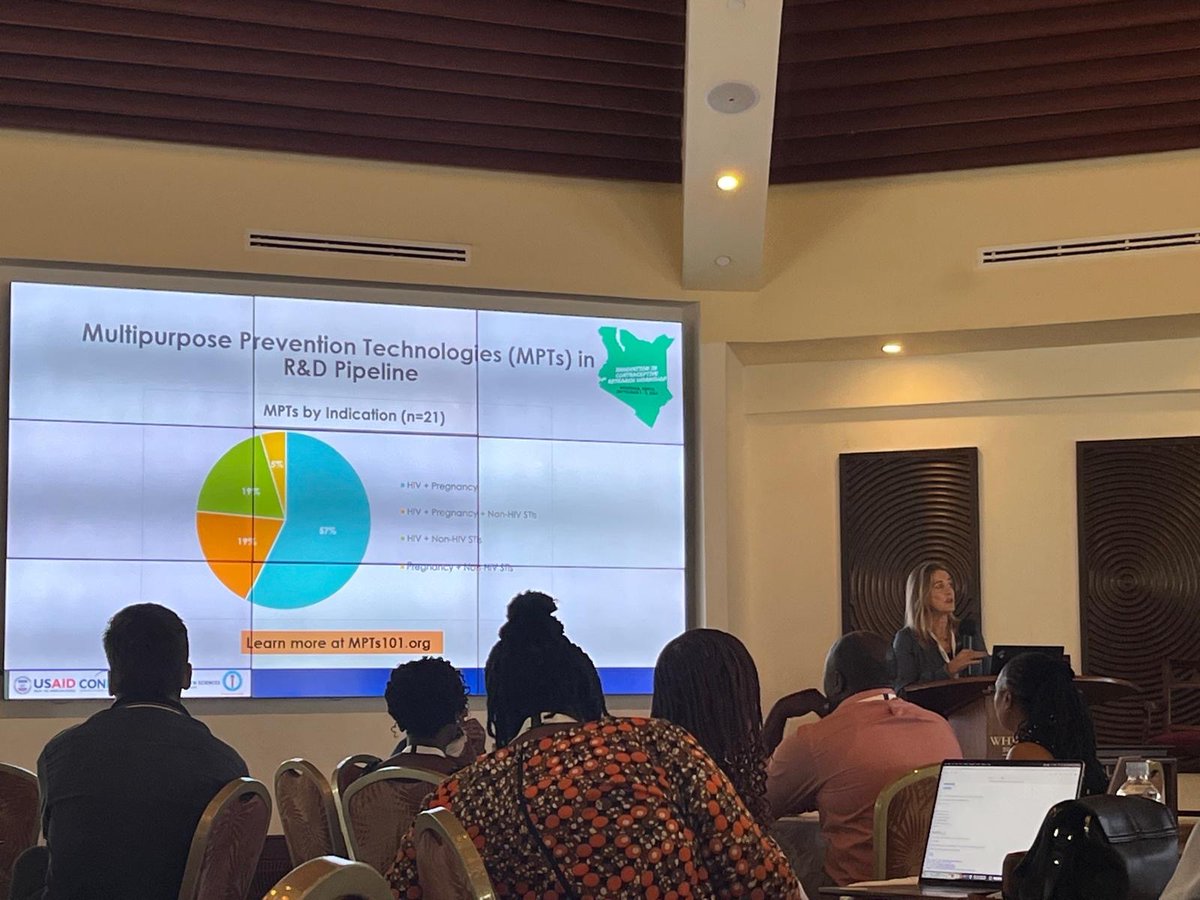 CAMIhealth's tweet photo. Earlier this fall, @CAMIhealth Dir @BethanyYoungHol  traveled to Kenya for the #Innovation in #Contraceptive Research Workshop, organized by CONRAD &amp; @KEMRI_Kenya, to present on MPTs, incl @Initiative4MPTs, to expand access to singular HIV/STI prevention &amp; contraception products. https://t.co/76LL0XHQj7