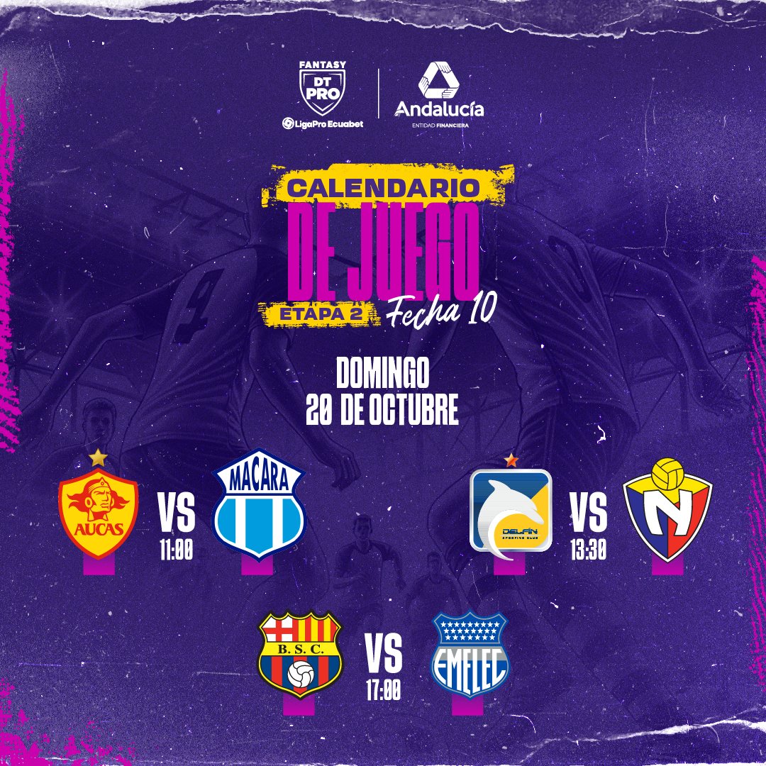⚽️🔥 ¡La Fecha 10 de la Liga Pro ya está aquí! 🎉 Revisa el calendario, ajusta tu equipo y prepárate para vivir toda la emoción del fútbol. 🏆 Cada partido cuenta, ¡así que no pierdas de vista cómo tus jugadores van sumando puntos! 💪 #LigaPro #Fecha10 #DTProFantasy #TodosSomosDT