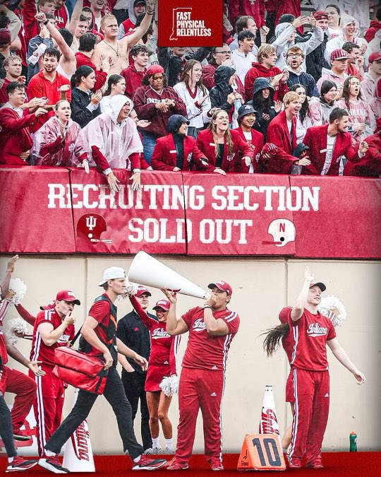 If you build it, they will come!

Excited about the great group of recruits we will have on hand for Saturday!

Ready to see The Rock packed, and the stadium LOUD!!

#WIN | #BeatNebraska

🟥⬜️🟥⬜️🟥⬜️