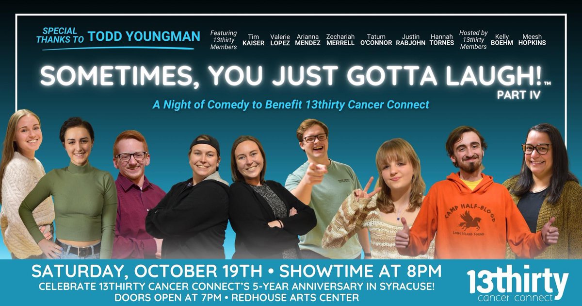 We can’t wait for another amazing night with this crew on SATURDAY!🤩 Don’t wait to get your tickets!

🚨LOW TICKET ALERT!🚨

Celebrate our 5-year anniversary of helping AYAs with cancer in CNY with a night of comedy by our ROC &amp; SYR members! #ayacancer

13thirty.org/syjgl/