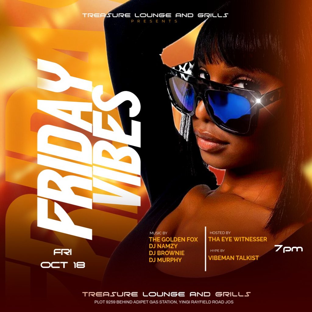All road lead’s to @treasurelounge0 tomorrow! 
Music by <a href="/Deejay_whiz/">Golden Fox 🦊</a> <a href="/XplicitDjNamzy/">xplicit Dj Namzy AGV</a> @djmurphy988 
Anchor <a href="/eyewitnesser_/">Eyewitnesser 👀</a> Hype: <a href="/vibeman_Talkist/">vibeman talkist</a>