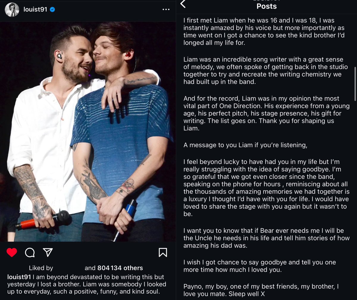 LouisUpdateBE's tweet image. Louis via Instagram for Liam..
