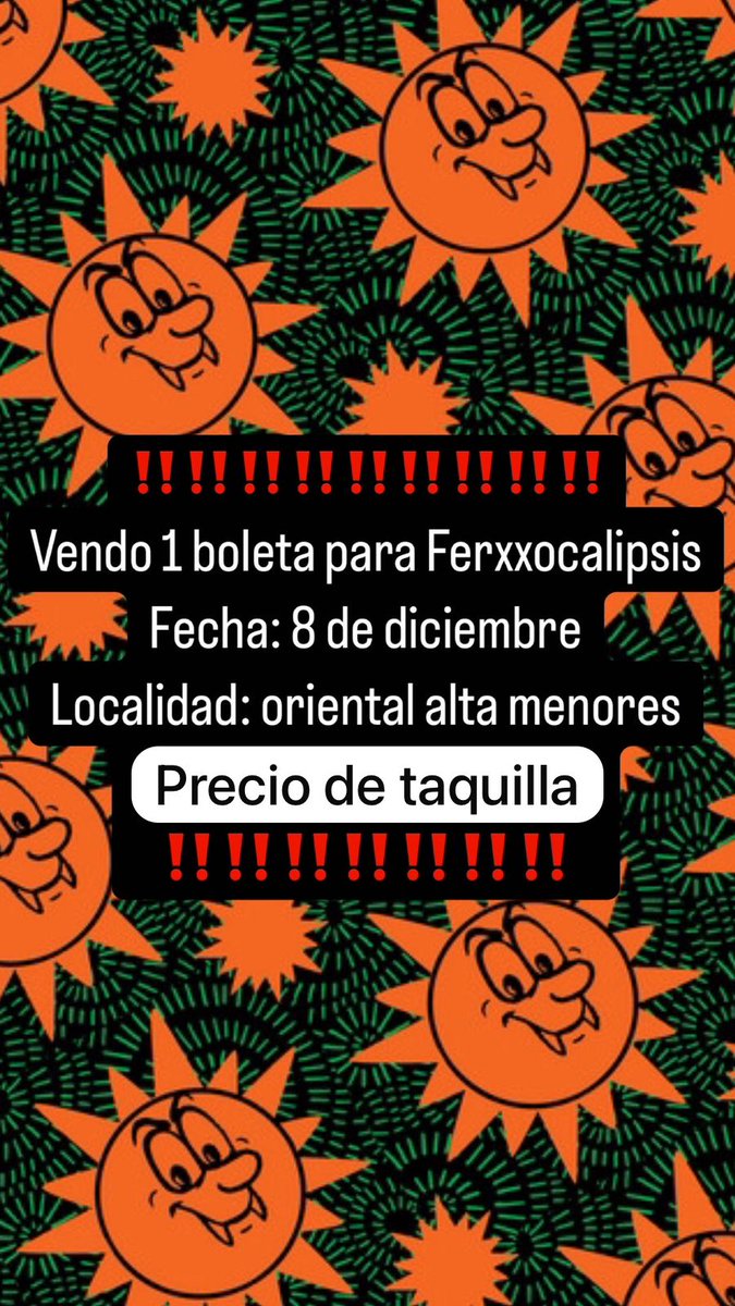 ixxmr23's tweet photo. Hola vengo ofreciendo una favorable boleta para que vayan a cantar Luna en todas las versiones el 8 de diciembre en el #Ferxxocalipis en medallo. 
Es mi boleta, cualquier RT será infinitamente agradecido. 💚 https://t.co/yJ07i6KudH