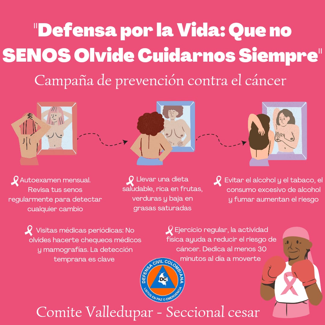 ✨En este mes de sensibilización sobre el cáncer de mama, queremos recordarte que no es solo este mes, ¡es todos los meses que no SENOS olvide!✨ Y no olvidemos que el cáncer de mama también afecta a los hombres . Aquí te dejamos 5 tips para prevenirlo y cuidar tu salud