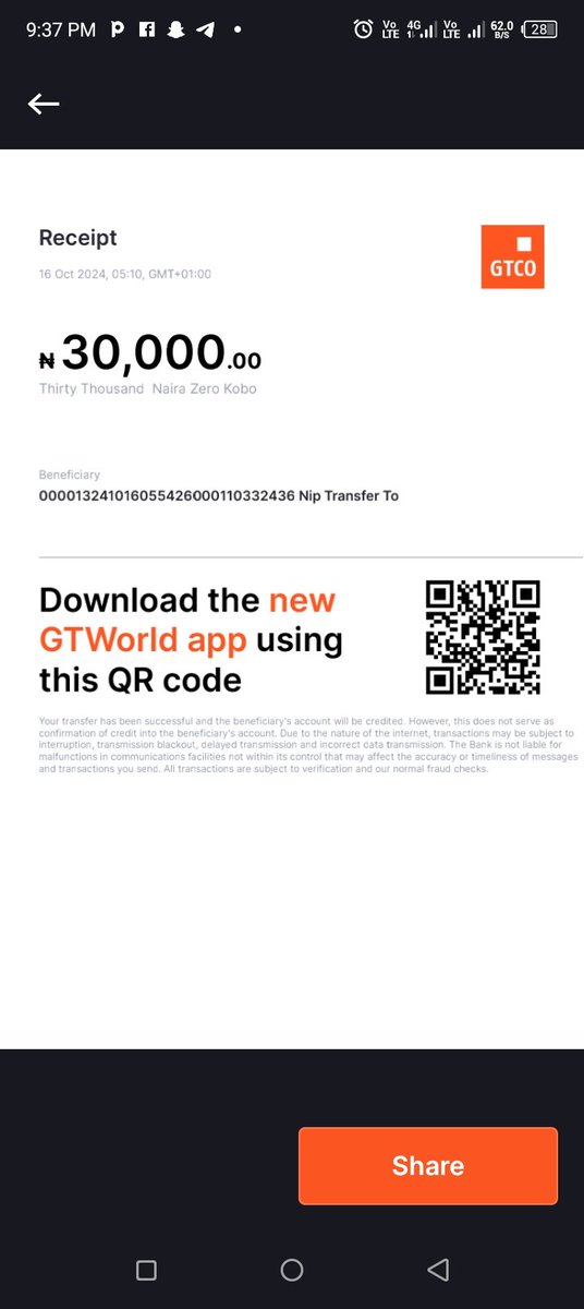 mattysed's tweet photo. @gtbank_help I made these two transactions in the early part yesterday, one one was credited. The receiver hasn't receive the money. 

Kindly help me to look into it. Thanks https://t.co/1VrZPgGxkh