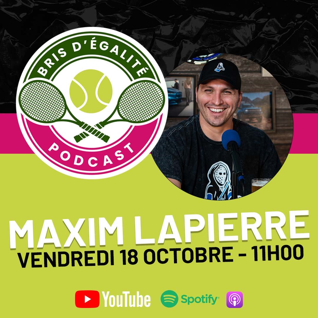 Le troisième épisode du podcast Bris d'égalité sera disponible sur toutes les plateformes audio vendredi dès 11h. 🎾 Pour l'occasion, <a href="/mepelletier82/">Marie-Eve</a> et <a href="/coachsevi/">Séverine Tamborero Performance Coaching</a> reçoivent l'ancien hockeyeur professionnel <a href="/Lappy14/">Maxim Lapierre</a>! 🏒

À demain! 👋
youtube.com/@Brisdegalite/… 
<a href="/lapochebleue/">La Poche Bleue</a>