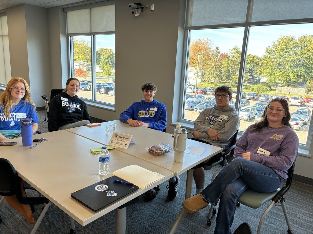 WTTNathletics's tweet image. A small group of WHS students attended the Badger Conference Leadership Summit that took place on October 16th, 2024.  From left to right: Leah Salva, Megan Doherty, Brayden Schmidt, Owen Sjoberg and Norra Sartler.