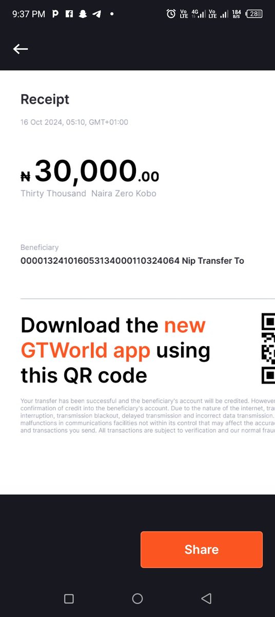mattysed's tweet photo. @gtbank_help  my account details; WUSU MATTHEW SEIDO Account Number: 0005212247. Made the transaction yesterday, one one was credited. The person is yet to receive the remaining 30,000. Thanks https://t.co/lRCJGt8zFh