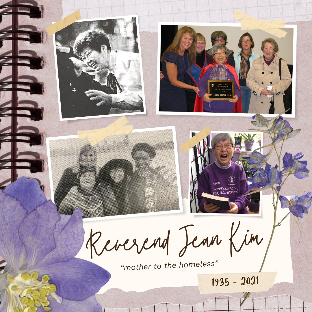 Rev. Jean Kim, lovingly known as "Mother to the Homeless", founded the church that eventually became Mary's Place! She's remembered for her loving service and her iconic shirt that read "End Homelessness for All Women." Learn more: marysplaceseattle.org/celebrating-25… #25YearsofMarysPlace