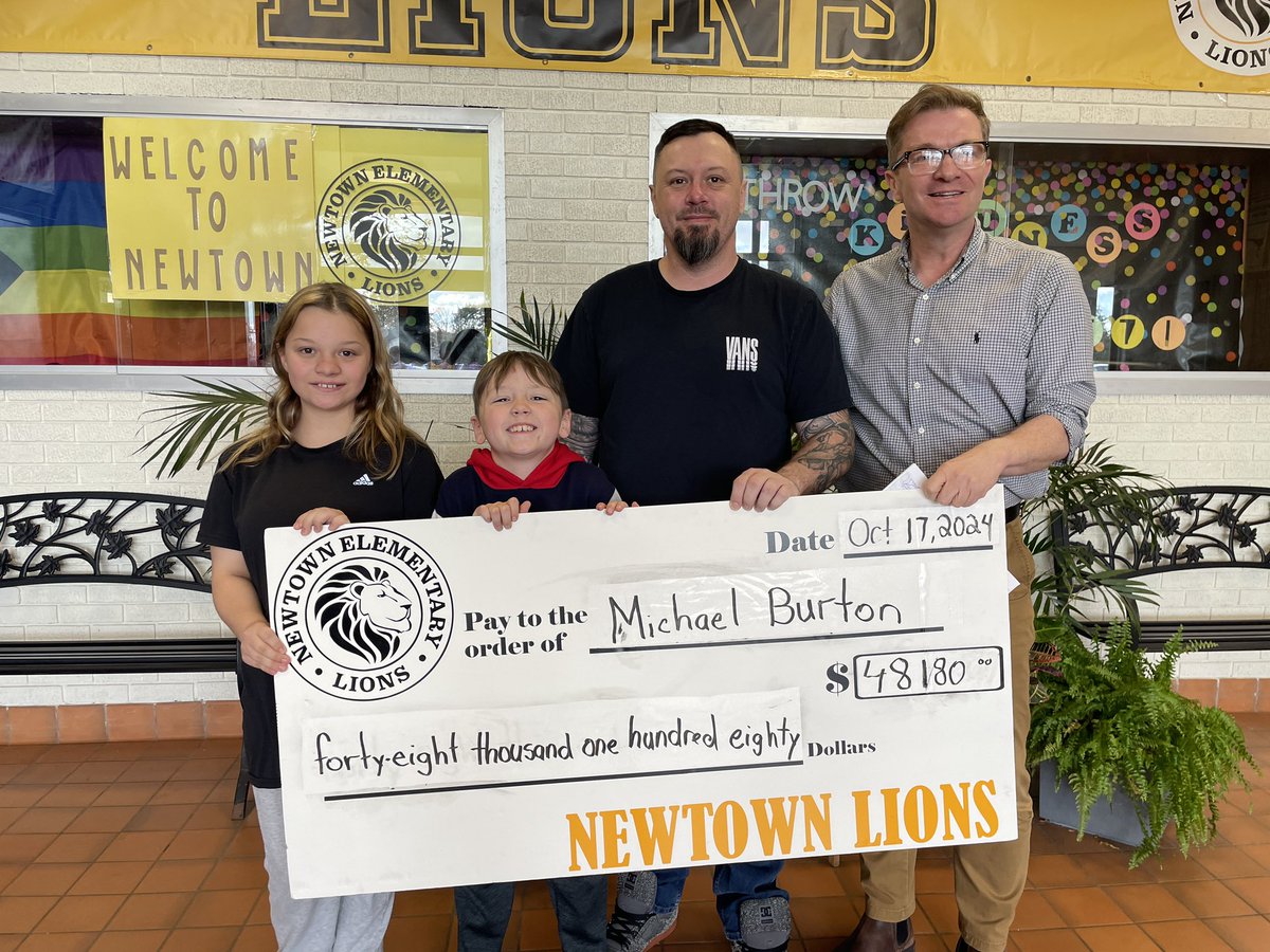 Congratulations to Michael Burton our Lions’ Lotto 50/50 prize winner!  <a href="/NLSchoolsCA/">NLSchools</a> 
Thank you to everyone who supported our fundraiser!