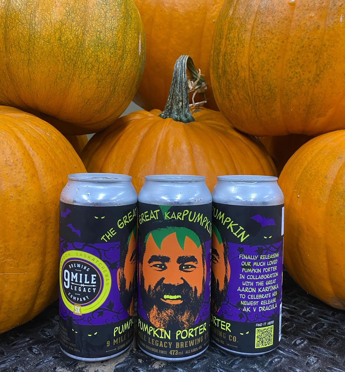 9 Mile Legacy Brewing (@9milelegacy) on Twitter photo Our famous pumpkin porter is now in cans!
Meet THE GREAT KARPUMPKIN - a collab brew with <a href="/AaronKarpinka/">Aaron Karpinka</a> to coincide with his smash hit “DRACULA v AK”
Get it at our offsale at Art Bar (our old digs) before it gets released into the wild!
🧛🏻♂️💥🥊🎃🍻 Our famous pumpkin porter is now in cans!
Meet THE GREAT KARPUMPKIN - a collab brew with <a href="/AaronKarpinka/">Aaron Karpinka</a> to coincide with his smash hit “DRACULA v AK”
Get it at our offsale at Art Bar (our old digs) before it gets released into the wild!
🧛🏻♂️💥🥊🎃🍻