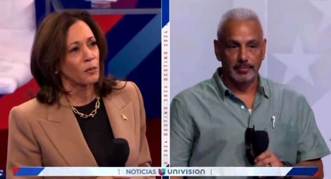 Ramiro Gonzalez...Democrat plant at Univision townhall.  Soft ball question for Laughing Hyena.  January 6th for Trump.  He was in the bag before the went live.