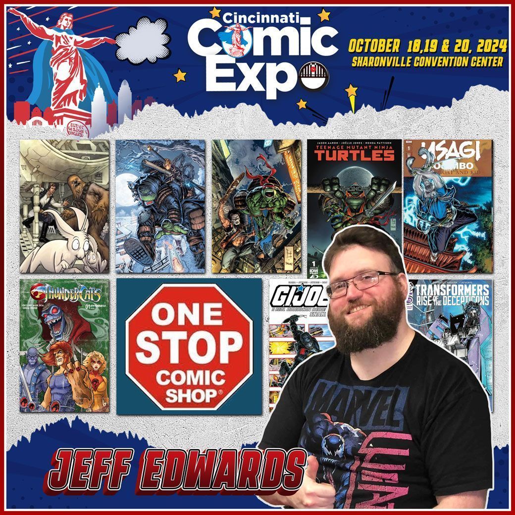 JE658's tweet image. TOMORROW IS THE DAY!!  WE ARE IN CINCINNATI!  We are going to be at table T34!  We will have copies of #tmnt #mutantnation #1!  I AM SOOOO PUMPED!  I cant wait to see you all!  If you're in or around the Cincinnati area, come on out!  You're not going to be disappointed!  SEE YA!