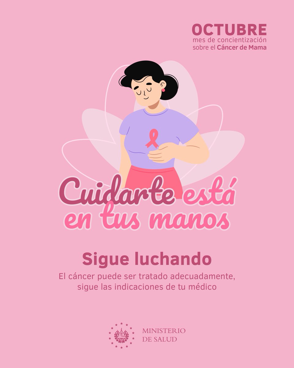 👩 El cáncer de mama es curable si se detecta y es tratado a tiempo.

Acude a tus controles periódicamente, cuidarte está en tus manos.
