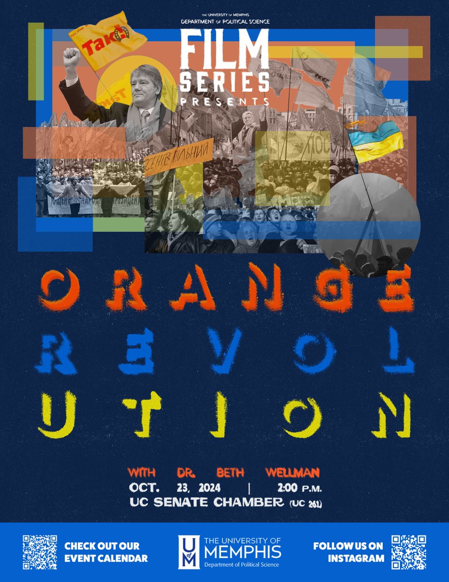 We will have our next election event on Wednesday, October 23, at 2:00 in the UC 261 (Senate Chamber). Dr. Wellman will show and discuss the documentary film "Orange Revolution," which looks at the political movement in Ukraine in response to the fraudulent 2004 election.