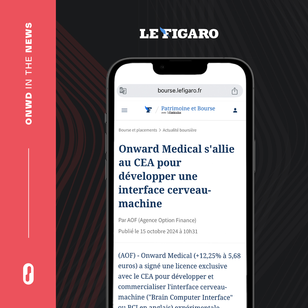 onwdempowered's tweet image. We’re excited to share that @LeFigaroBourse has highlighted the recent announcement of our exclusive license with @CEA_Officiel.
Our #BCI research leverages the world-class expertise of #Clinatec and @_NeuroRestore and is funded by the @ReeveFoundation and the @EU_EISMEA.
Please…